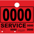 Service Claim Tag 4 Part Red