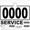 Service Claim Tag 4 Part White