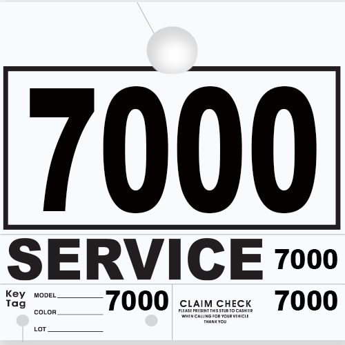Service Claim Tag 4 Part White