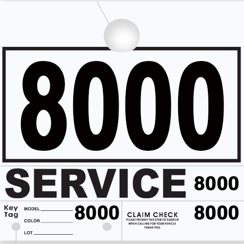Service Claim Tag 4 Part White