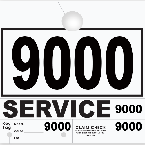 Service Claim Tag 4 Part White