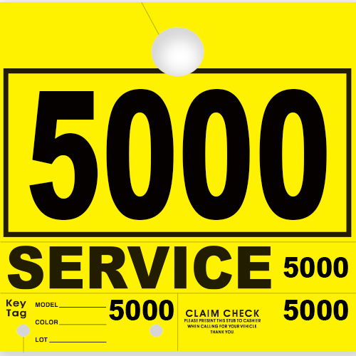 Service Claim Tag 4 Part Yellow