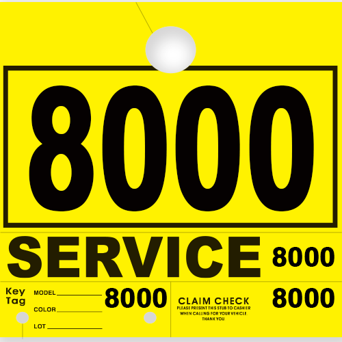 Service Claim Tag 4 Part Yellow