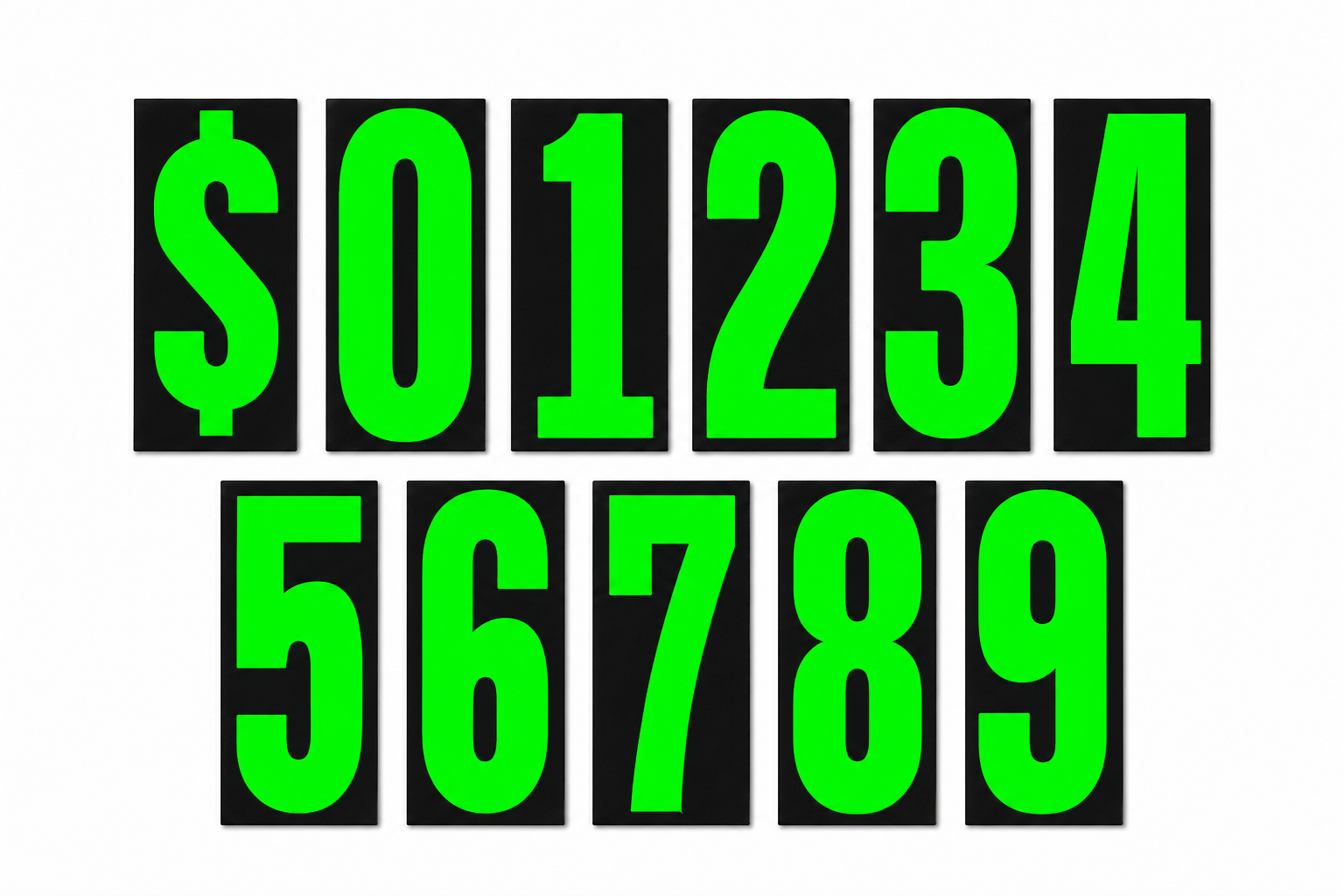 WINSHIELD NUMBERS 5 INCH